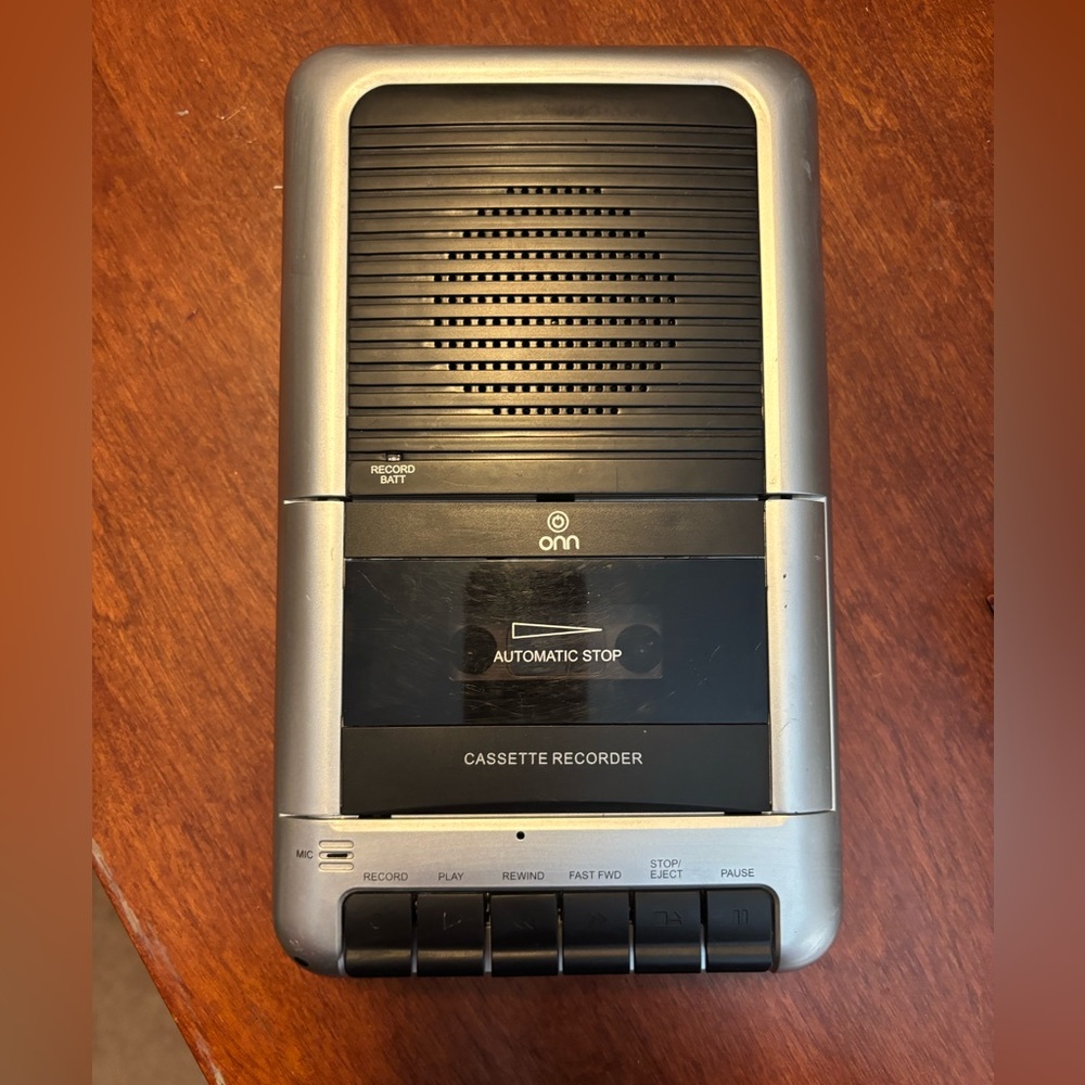 ONN Black and Silver Cassette Tape Player 2011